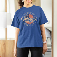 Vintage 1966 Stamp T Shirt For Women Funny 60th Birthday USA Flag 60 Year Old Bday