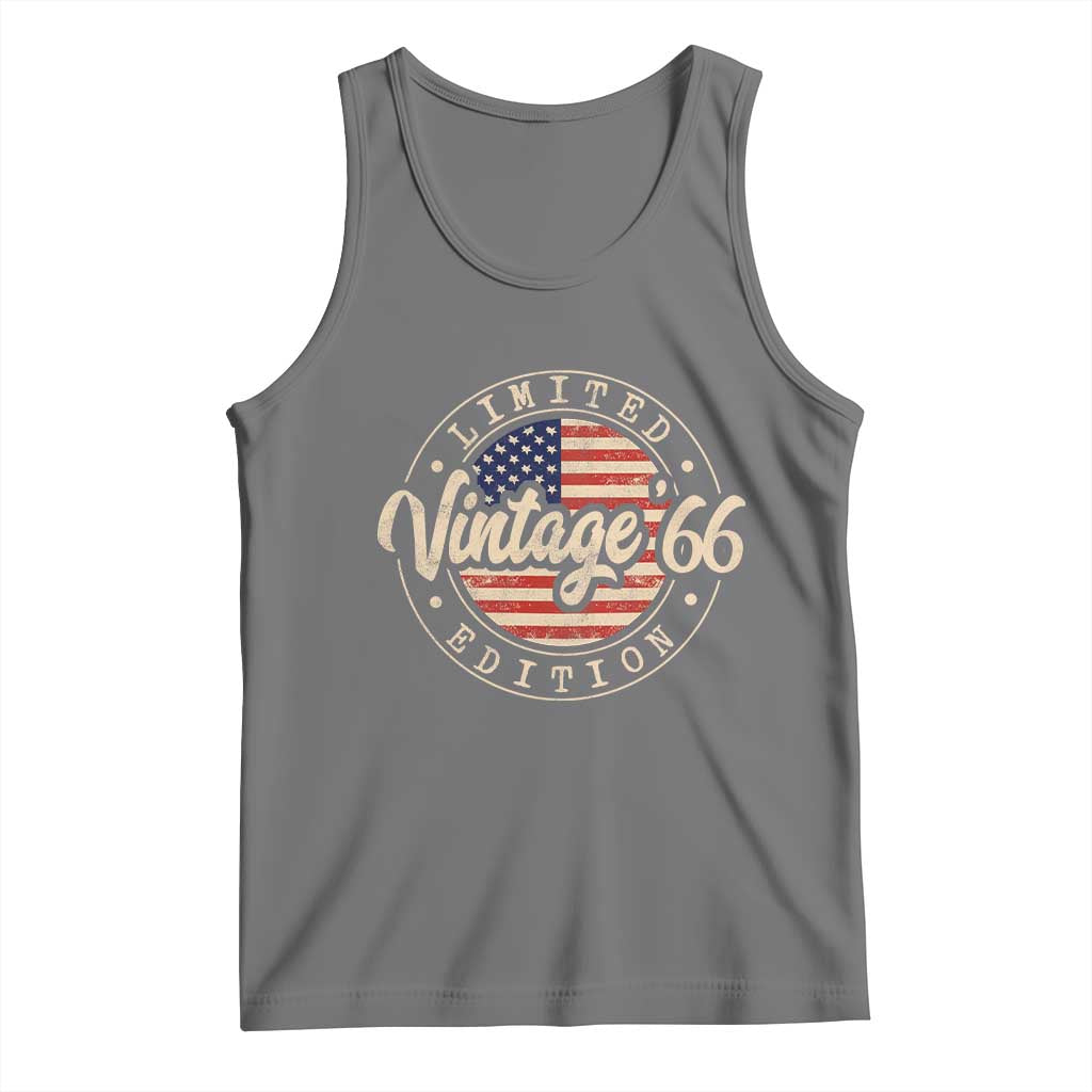 Vintage 1966 Stamp Tank Top Funny 60th Birthday USA Flag 60 Year Old Bday