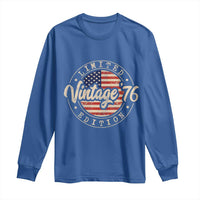 Vintage 1976 Stamp Long Sleeve Shirt Funny 50th Birthday USA Flag 50 Year Old Bday