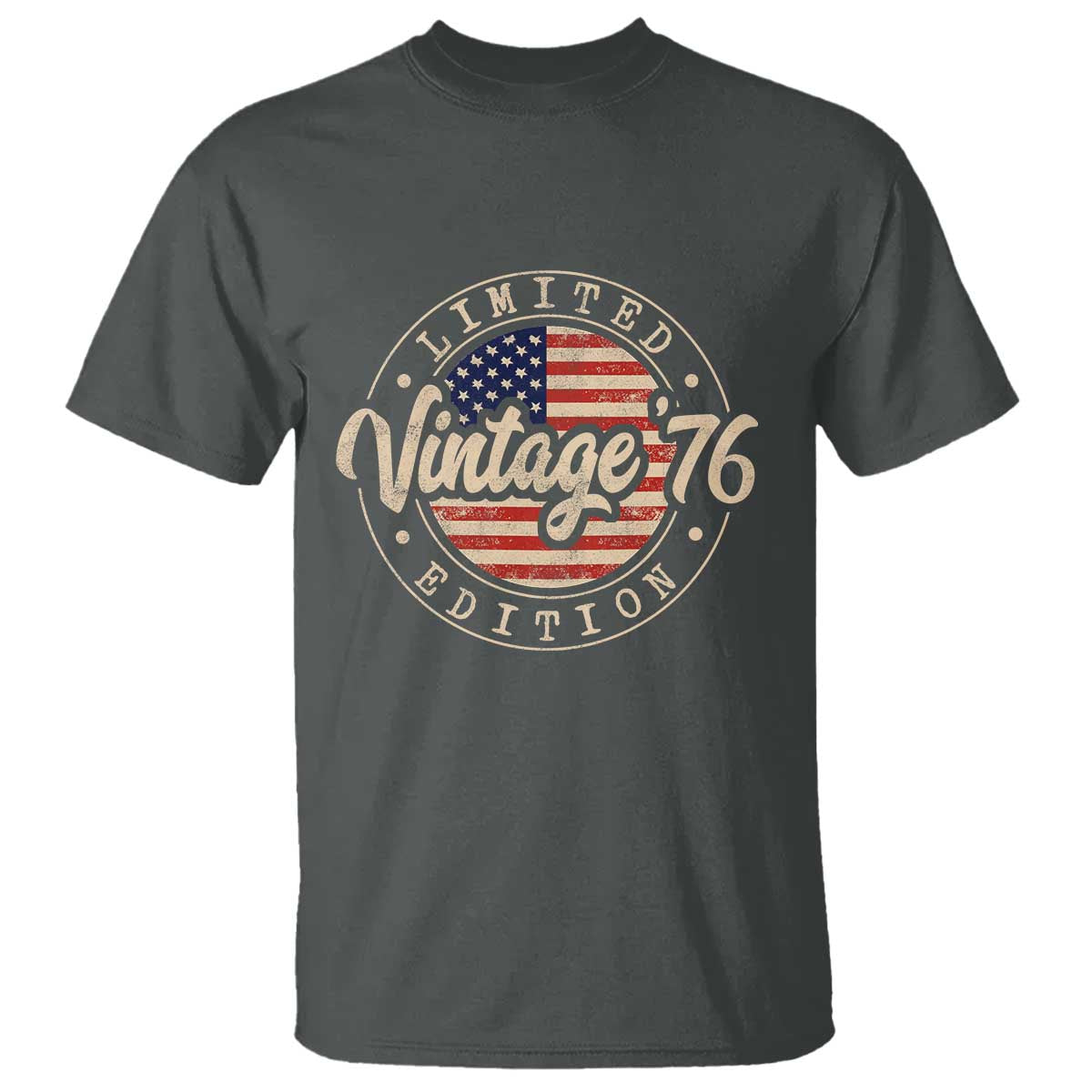 Vintage 1976 Stamp T Shirt Funny 50th Birthday USA Flag 50 Year Old Bday