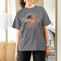Vintage 1976 Stamp T Shirt For Women Funny 50th Birthday USA Flag 50 Year Old Bday