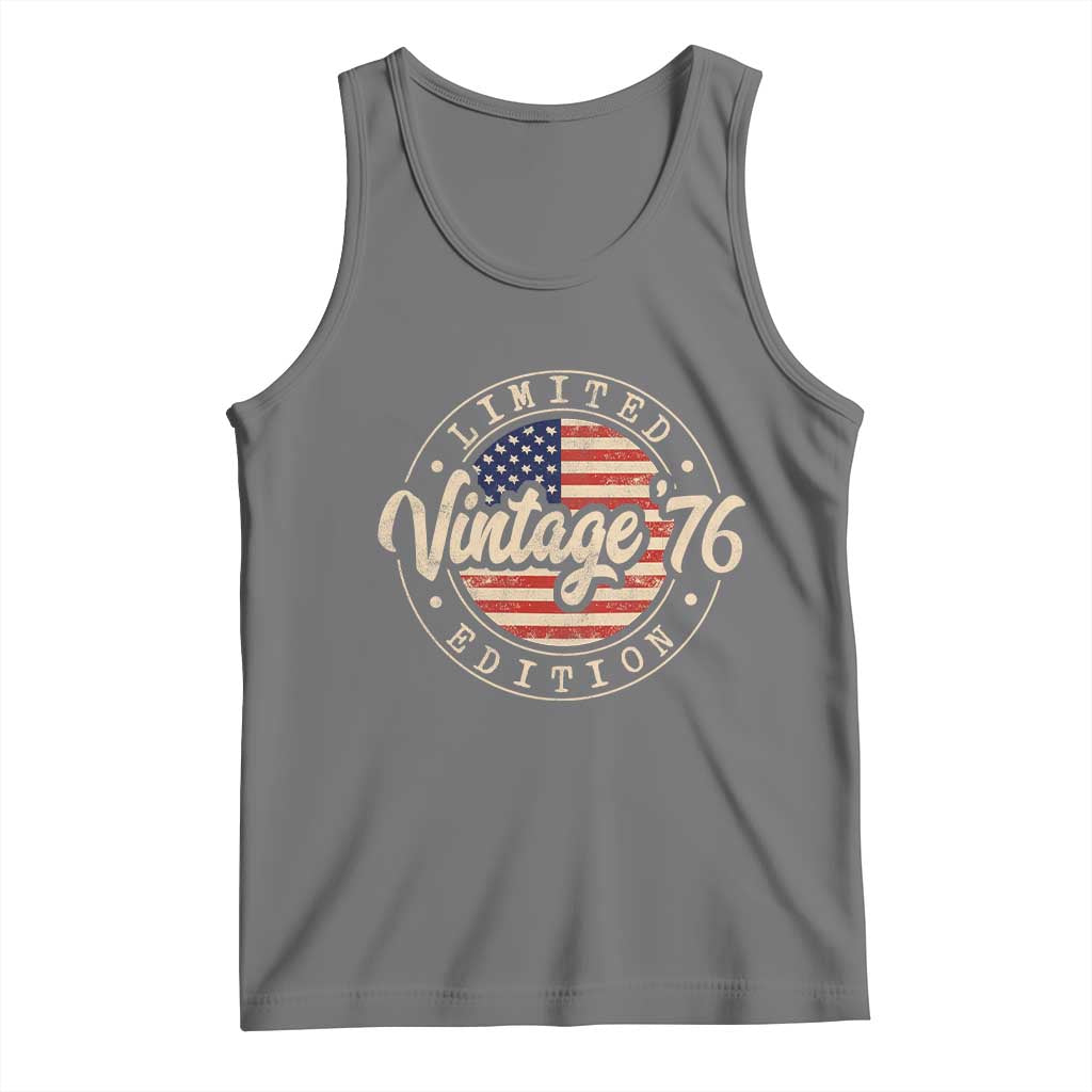 Vintage 1976 Stamp Tank Top Funny 50th Birthday USA Flag 50 Year Old Bday