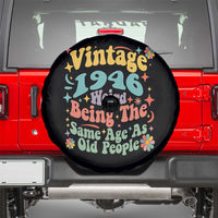 Funny 80th Birthday Spare Tire Cover Retro Groovy 1946 Weird Being The Same Age As Old People