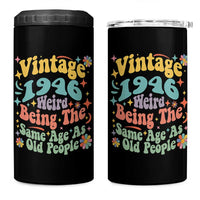 Funny 80th Birthday 4 in 1 Can Cooler Tumbler Retro Groovy 1946 Weird Being The Same Age As Old People