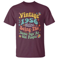Funny 70th Birthday T Shirt Retro Groovy 1956 Weird Being The Same Age As Old People