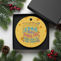 Funny 60th Birthday Ceramic Ornament Retro Groovy 1966 Weird Being The Same Age As Old People