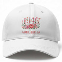 80th Birthday Gifts For Her Baseball Cap Floral 1946 Weird Being The Same Age As Old People