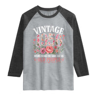 70th Birthday Gifts For Her Raglan Shirt Floral 1956 Weird Being The Same Age As Old People