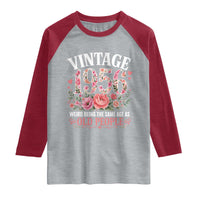 70th Birthday Gifts For Her Raglan Shirt Floral 1956 Weird Being The Same Age As Old People