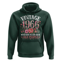 60th Birthday Gifts For Her Hoodie Floral 1966 Weird Being The Same Age As Old People