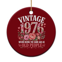 50th Birthday Gifts For Her Ceramic Ornament Floral 1976 Weird Being The Same Age As Old People