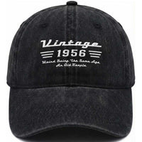 Vintage 70th Birthday Washed Cotton Baseball Cap 70yr 1956 Weird Being The Same Age As Old People