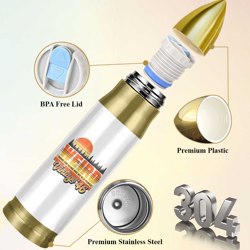 Funny 80th Birthday Bullet Tumbler Retro 1946 Weird Being The Same Age As Old People