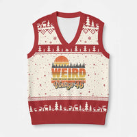 Funny 80th Birthday V-Neck Knit Sweater Vest Retro 1946 Weird Being The Same Age As Old People