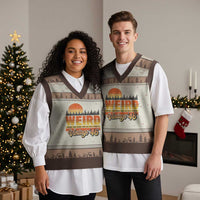 Funny 80th Birthday V-Neck Knit Sweater Vest Retro 1946 Weird Being The Same Age As Old People