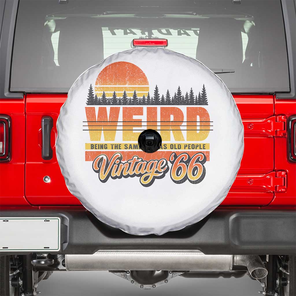 Funny 60th Birthday Spare Tire Cover Retro 1966 Weird Being The Same Age As Old People