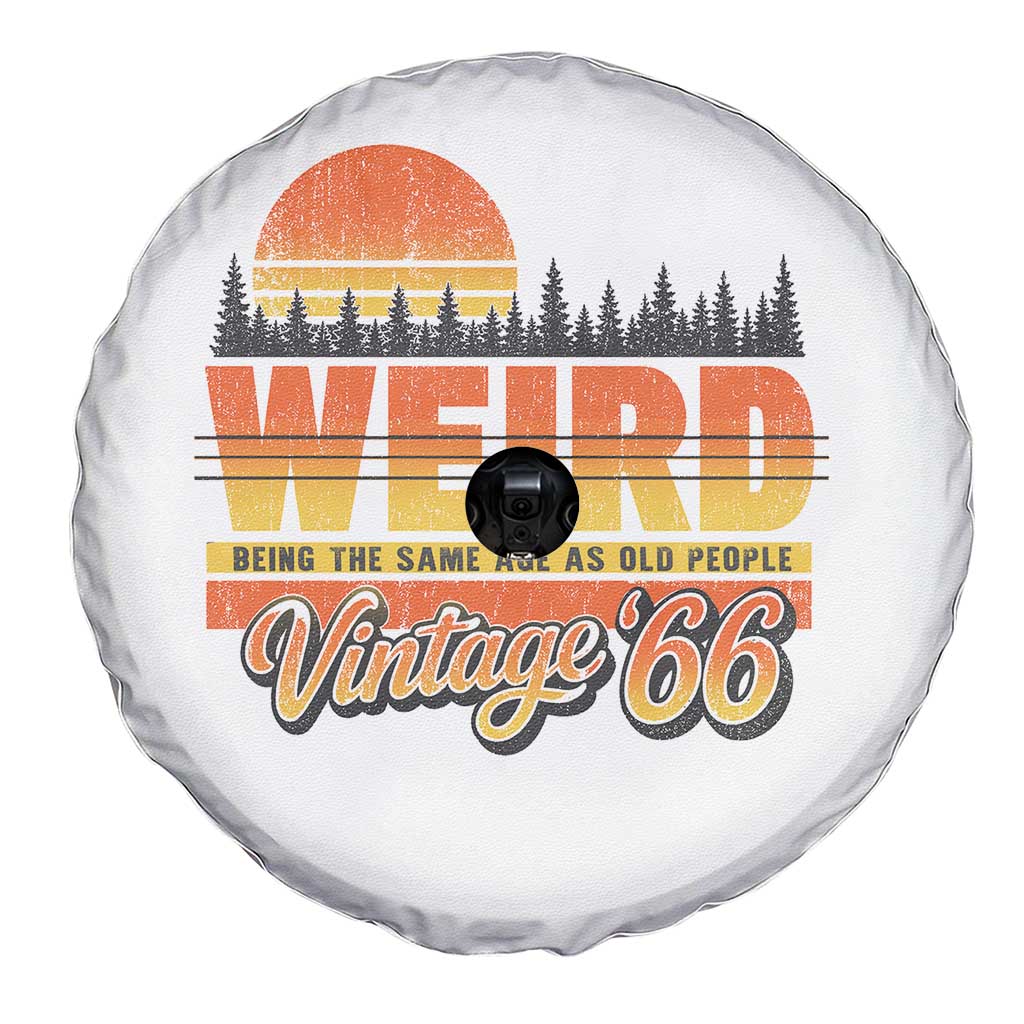 Funny 60th Birthday Spare Tire Cover Retro 1966 Weird Being The Same Age As Old People