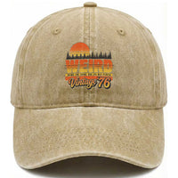 Funny 50th Birthday Washed Cotton Baseball Cap Retro 1976 Weird Being The Same Age As Old People
