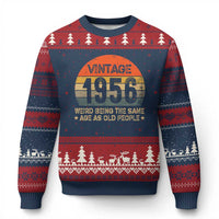 70th Birthday Ugly Christmas Sweater Retro 1956 Weird Being The Same Age As Old People