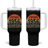 70th Birthday Tumbler With Handle Retro 1956 Weird Being The Same Age As Old People