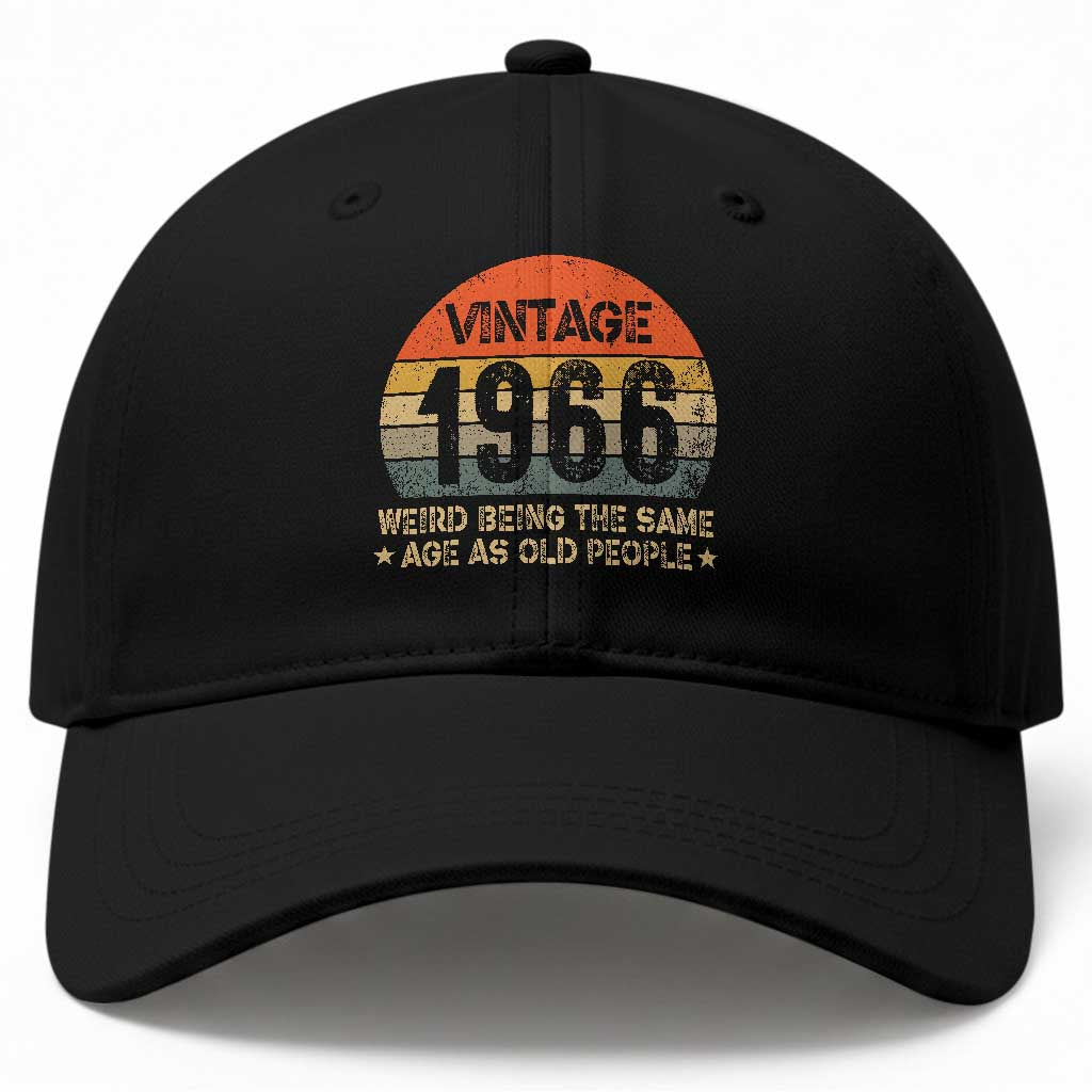60th Birthday Baseball Cap Retro 1966 Weird Being The Same Age As Old People