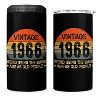 60th Birthday 4 in 1 Can Cooler Tumbler Retro 1966 Weird Being The Same Age As Old People