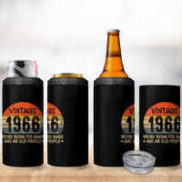 60th Birthday 4 in 1 Can Cooler Tumbler Retro 1966 Weird Being The Same Age As Old People