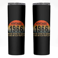 60th Birthday Skinny Tumbler Retro 1966 Weird Being The Same Age As Old People