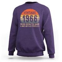 60th Birthday Sweatshirt Retro 1966 Weird Being The Same Age As Old People