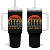 60th Birthday Tumbler With Handle Retro 1966 Weird Being The Same Age As Old People