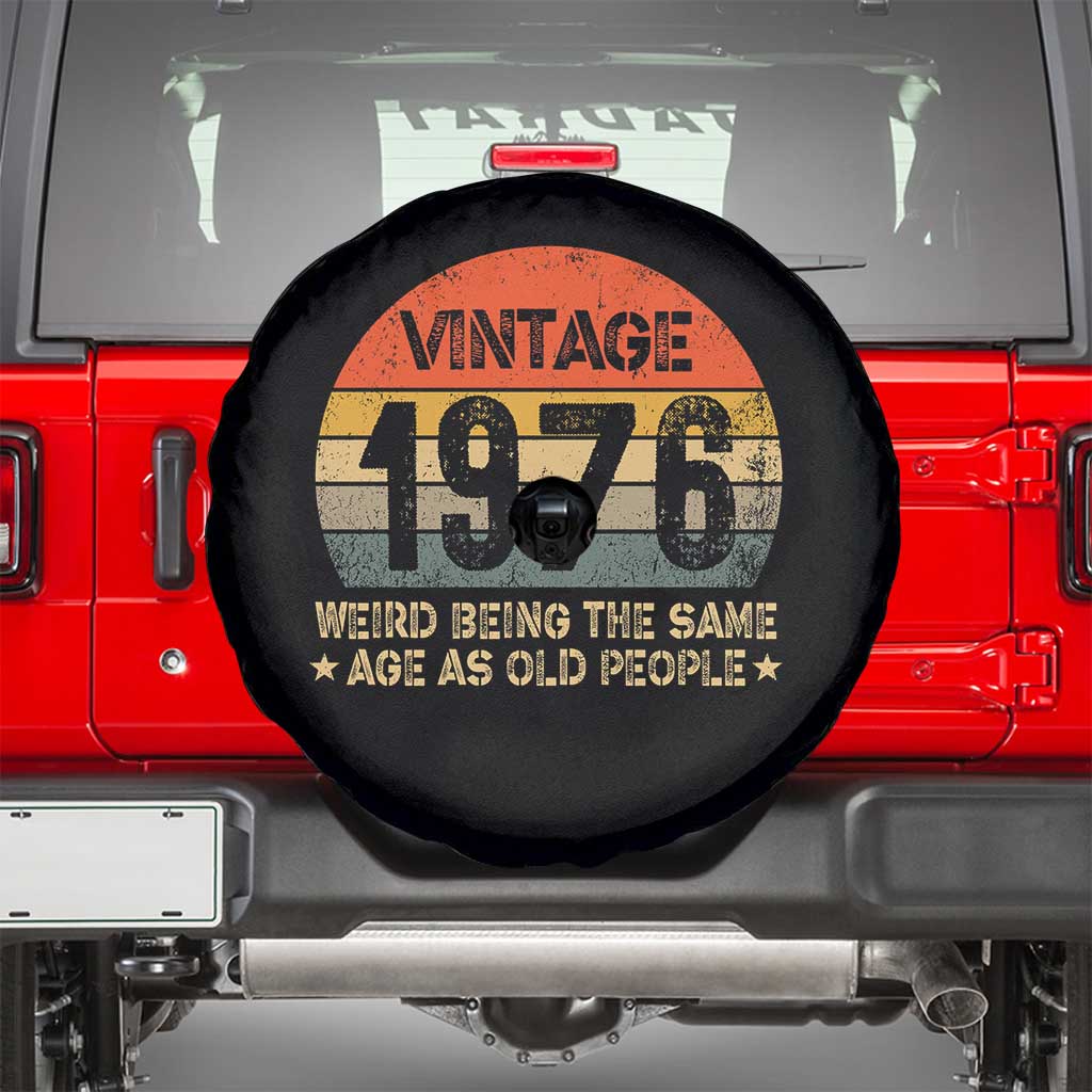 50th Birthday Spare Tire Cover Retro 1976 Weird Being The Same Age As Old People