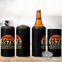 50th Birthday 4 in 1 Can Cooler Tumbler Retro 1976 Weird Being The Same Age As Old People