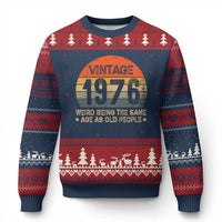 50th Birthday Ugly Christmas Sweater Retro 1976 Weird Being The Same Age As Old People