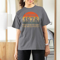 50th Birthday T Shirt For Women Retro 1976 Weird Being The Same Age As Old People