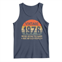 50th Birthday Tank Top Retro 1976 Weird Being The Same Age As Old People
