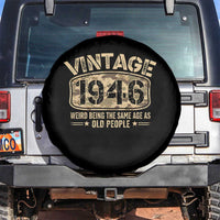 80th Birthday Gift For Men Spare Tire Cover Retro Camo 1946 Weird Being The Same Age As Old People