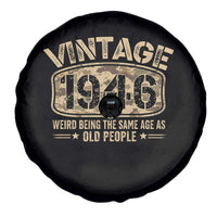80th Birthday Gift For Men Spare Tire Cover Retro Camo 1946 Weird Being The Same Age As Old People