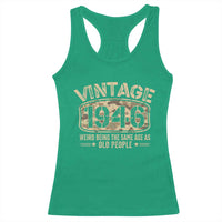 80th Birthday Gift For Men Racerback Tank Top Retro Camo 1946 Weird Being The Same Age As Old People
