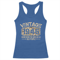 80th Birthday Gift For Men Racerback Tank Top Retro Camo 1946 Weird Being The Same Age As Old People