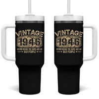 80th Birthday Gift For Men Tumbler With Handle Retro Camo 1946 Weird Being The Same Age As Old People