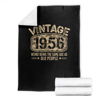 70th Birthday Gift For Men Throw Blanket Retro Camo 1956 Weird Being The Same Age As Old People