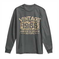 60th Birthday Gift For Men Long Sleeve Shirt Retro Camo 1966 Weird Being The Same Age As Old People