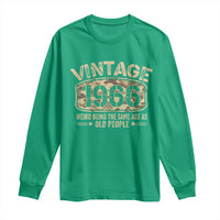 60th Birthday Gift For Men Long Sleeve Shirt Retro Camo 1966 Weird Being The Same Age As Old People