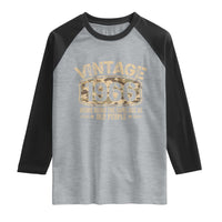60th Birthday Gift For Men Raglan Shirt Retro Camo 1966 Weird Being The Same Age As Old People