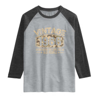 60th Birthday Gift For Men Raglan Shirt Retro Camo 1966 Weird Being The Same Age As Old People