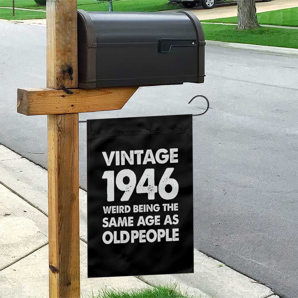Funny 80th Birthday Garden Flag Turning 80 Year Old Gifts Weird Being The Same Age As Old People