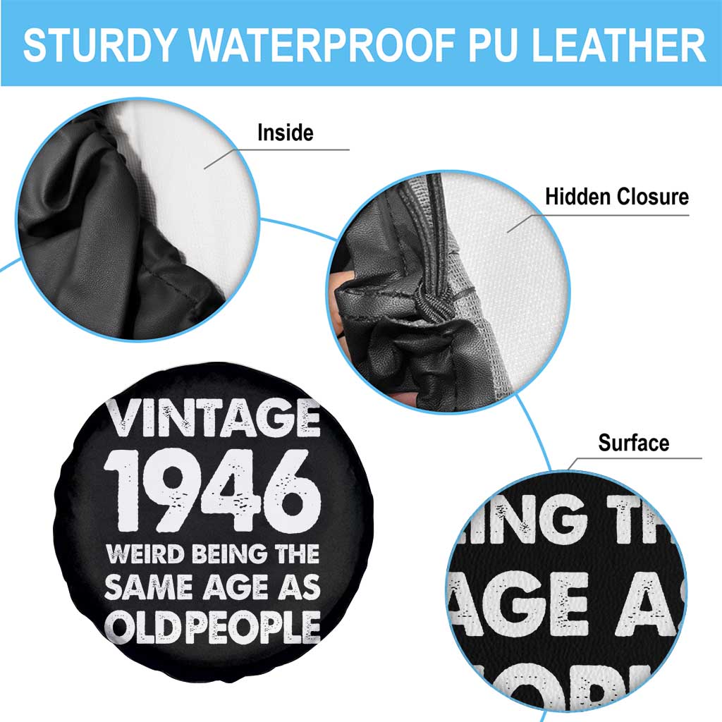 Funny 80th Birthday Spare Tire Cover Turning 80 Year Old Gifts Weird Being The Same Age As Old People
