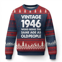 Funny 80th Birthday Ugly Christmas Sweater Turning 80 Year Old Gifts Weird Being The Same Age As Old People
