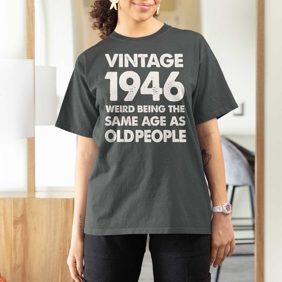 Funny 80th Birthday T Shirt For Women Turning 80 Year Old Gifts Weird Being The Same Age As Old People
