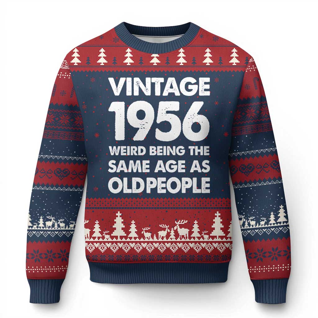 Funny 70th Birthday Ugly Christmas Sweater Turning 70 Year Old Gifts Weird Being The Same Age As Old People